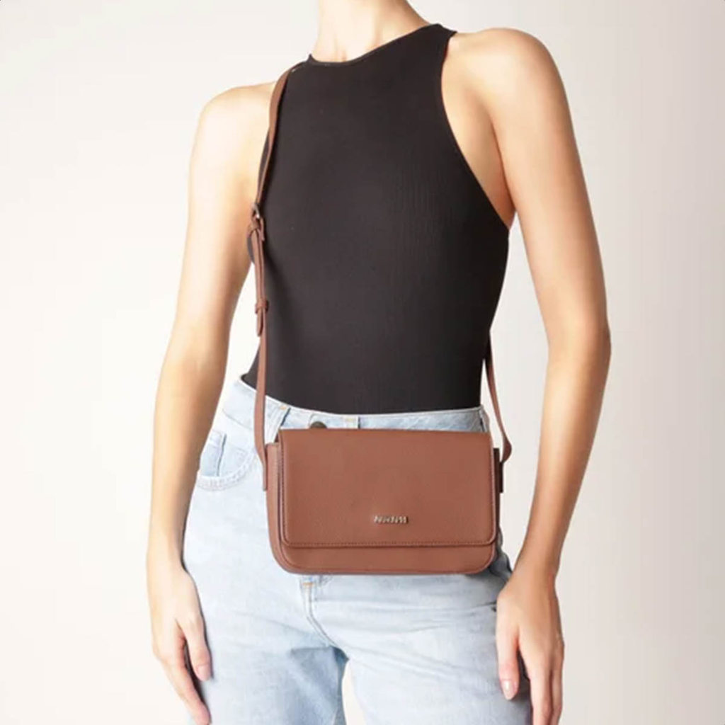 Bolsa Anacapri Tiracolo Estruturada Marrom - Feminino