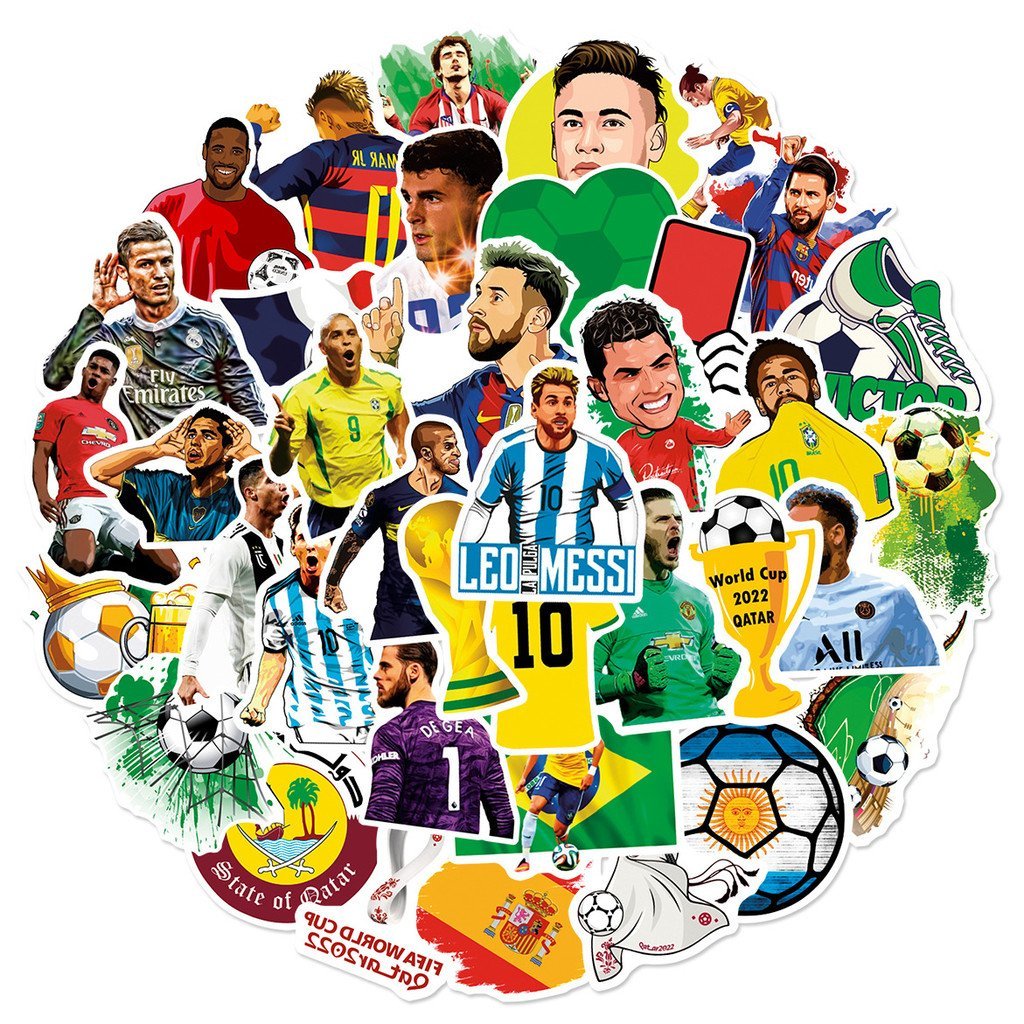 Adesivos de Futebol Copa do Mundo 2026 50 Unidades À Prova d'Água Presente e Lembrança