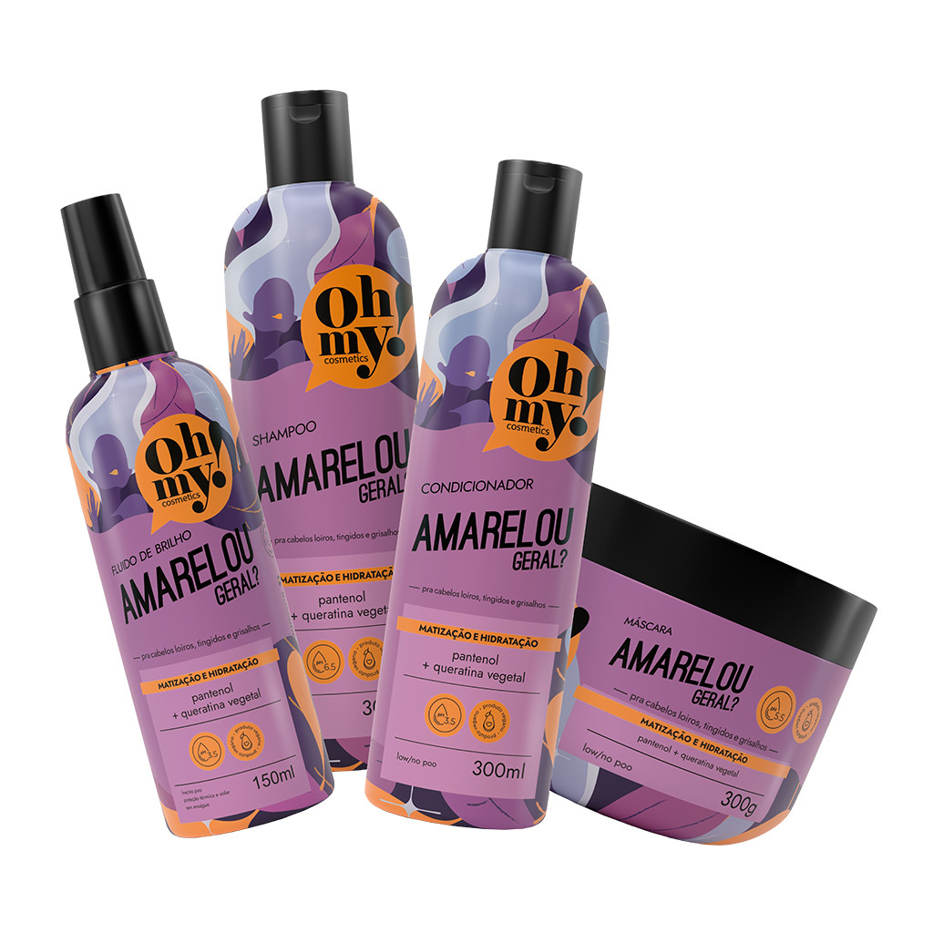Kit Amarelou geral? 300ml Oh My (4 itens) | Pra cabelos loiros, tingidos e grisalhos