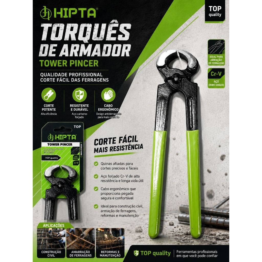 Alicate Turquesa Profissional Resistente Torquês Corta Arames Construção 8" Polegadas alta qualidade
