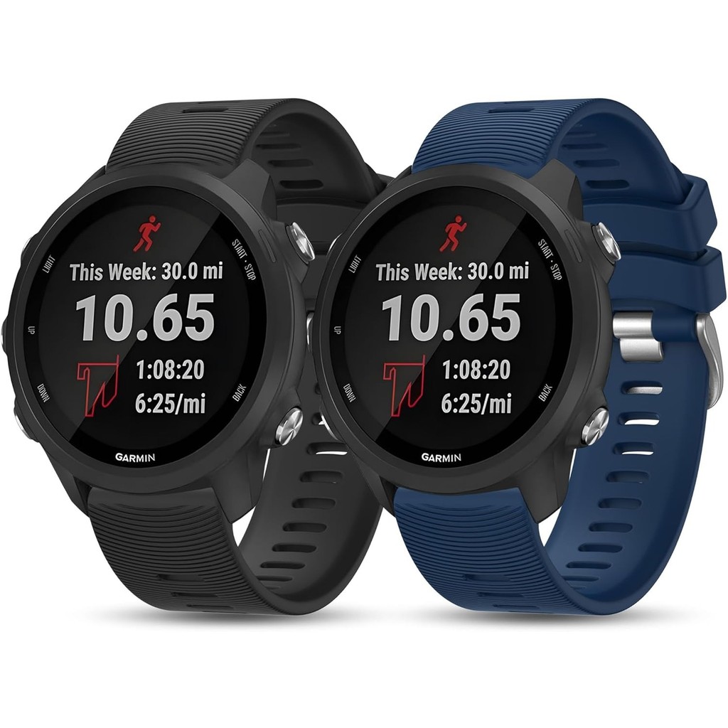 2 Pacotes Para Garmin Forerunner 245 Band , 55 Pulseira De Silicone Macio De 20 Mm 645