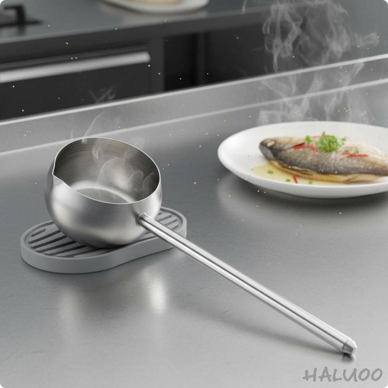 [Haluoo] Concha De Aço Inoxidável 304 Panela Quente Colher De Sopa Utensílios De Cozinha Resistentes Ao Calor Para Cozin