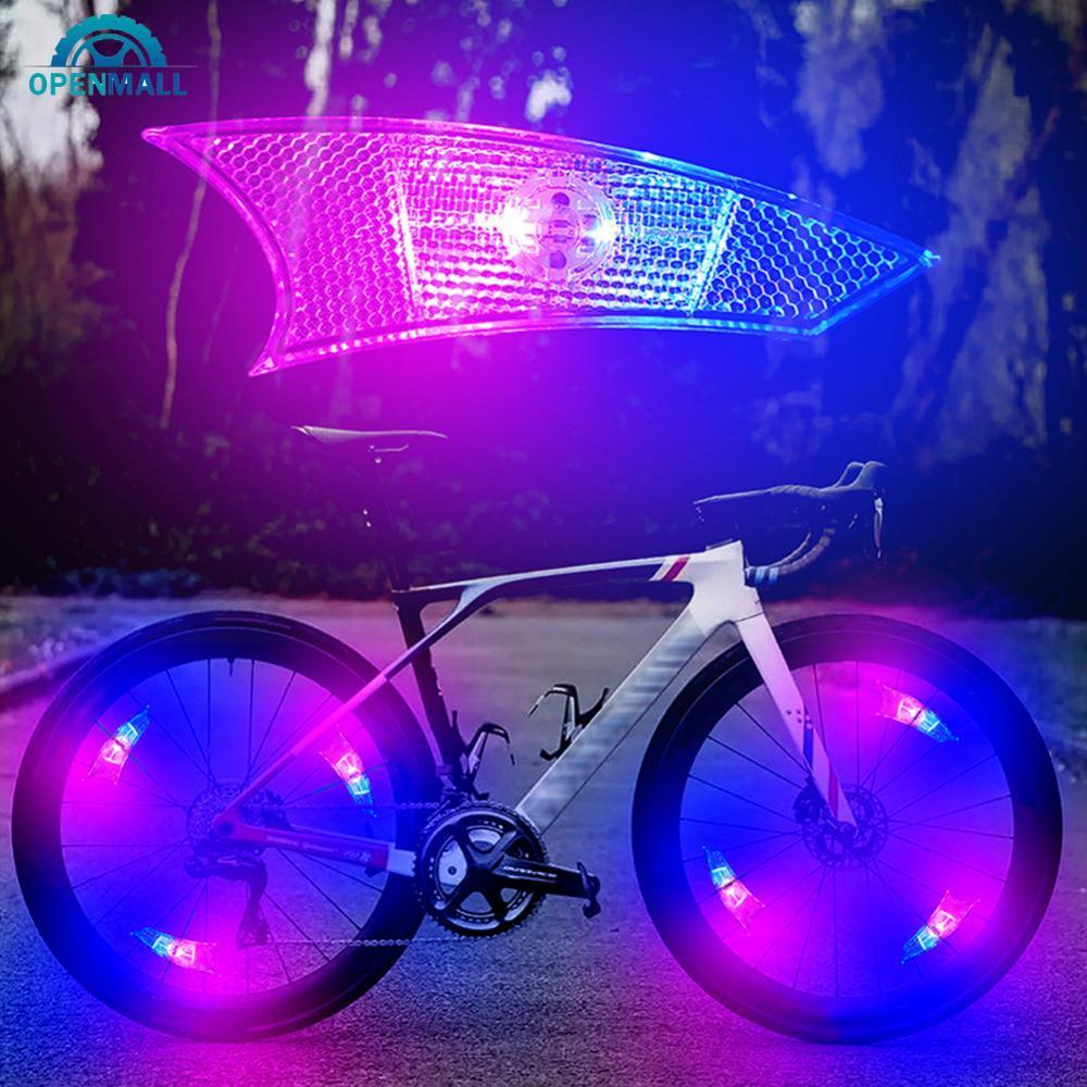 OPENMALL Luzes De Roda De Bicicleta À Prova D'água Decoração De Quadro De Mountain Bike Raio Para Passeios Noturnos Lâmp