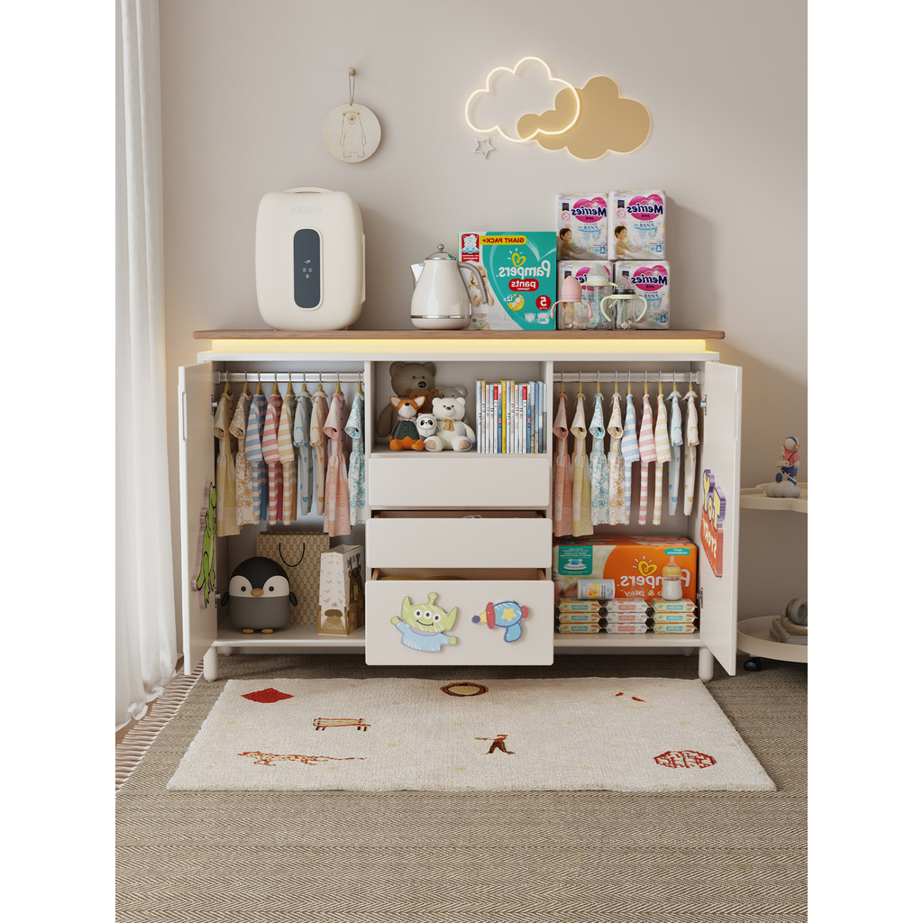 Guarda-roupa infantil de madeira maciça, pendurado, quarto doméstico, guarda-roupa pequeno, 0, mesa de fraldas de formal