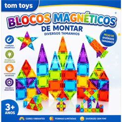 Mini Blocos 3D De Montar Brinquedo Magnético Construção Educativo Infantil 3D