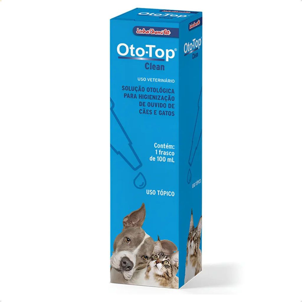 Solução Otológica Oto-top Clean Para Cães e Gatos -100 ML