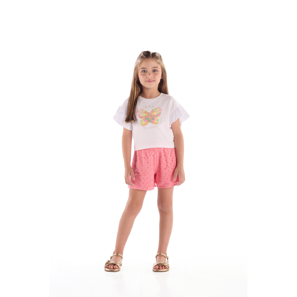Conjunto Blusa Borboleta Short Laise Quimby