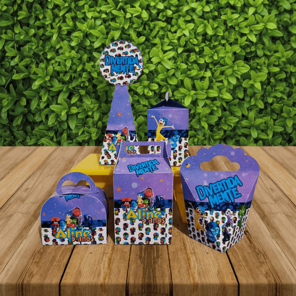 Kit-Festa Divertidamente | Lembrancinha de Aniversário | Caixinhas Personalizadas