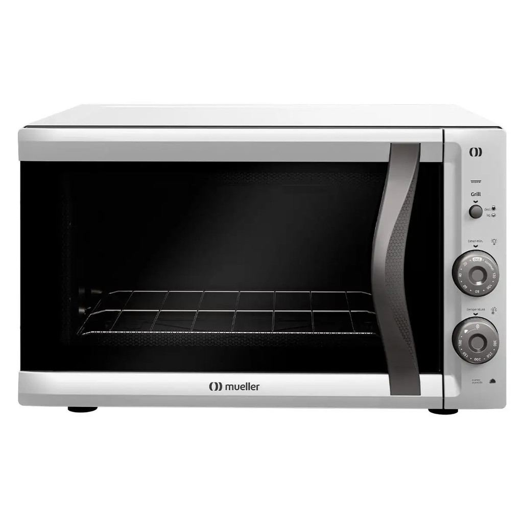 FORNO ELÉTRICO DE BANCADA 50 LITROS VIDRO DUPLO BRANCO 127V