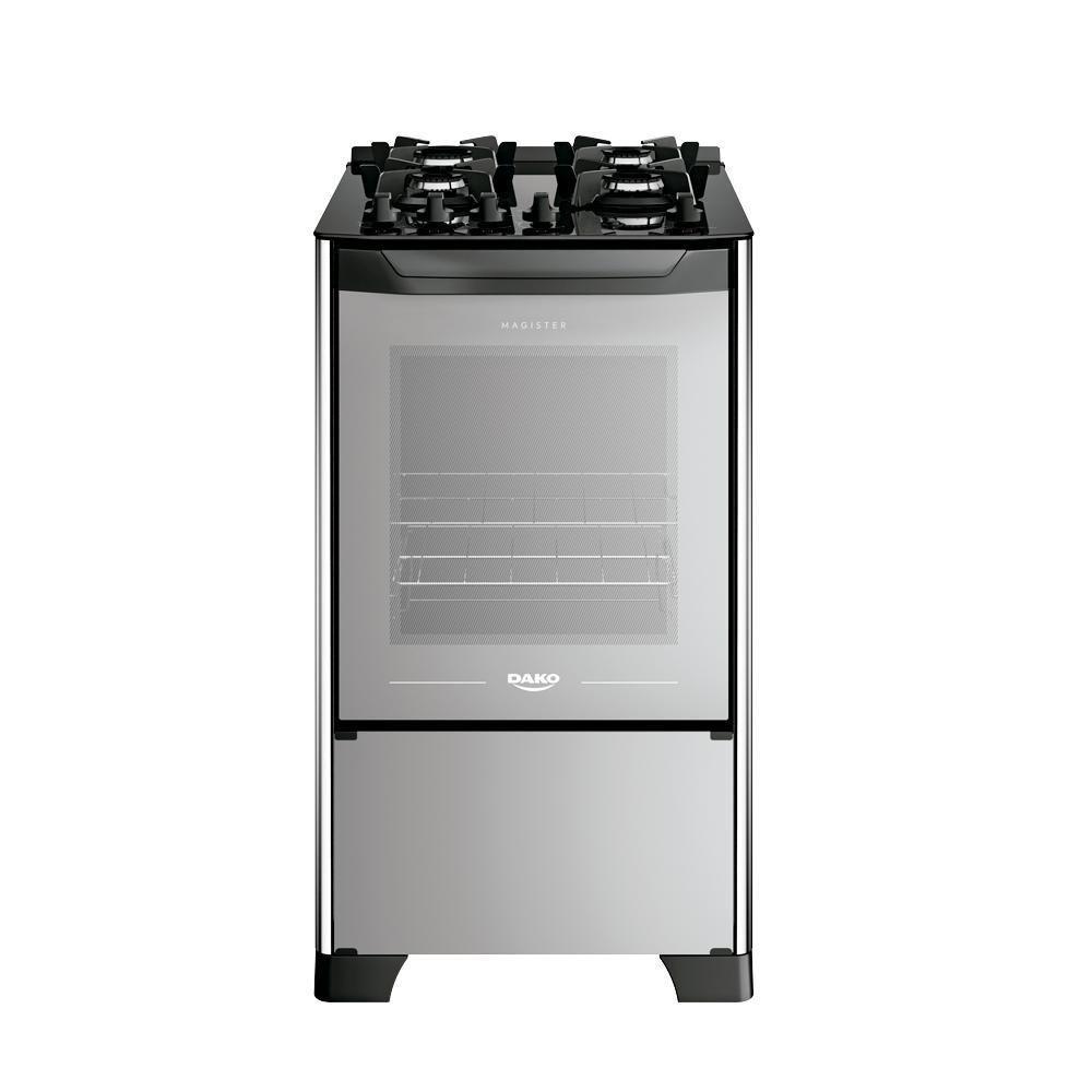 Fogão 4 Bocas Dako Magister Style Com Mesa De Vidro Espelhado Bivolt em Oferta na Shopee
