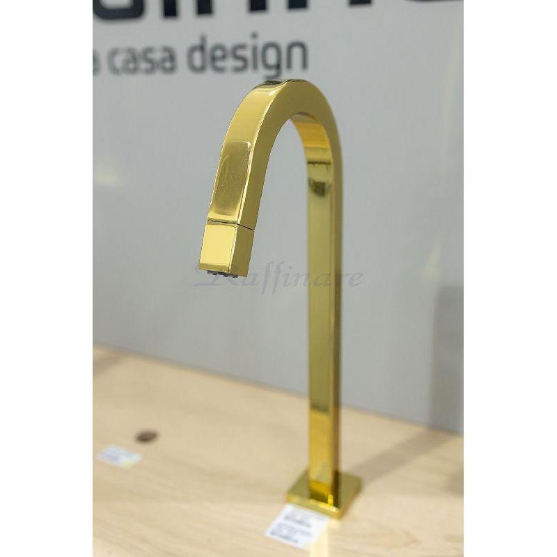 61073 Tor. Lavatorio Link Quadrada 13Cm 1/4 Volta Gold Brilhante