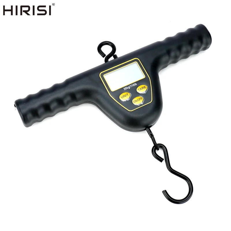 Balança Digital de Pesca Hirisi 110lb/50kg com Display LCD Retroiluminado, Balança Digital Eletrônica para Pesca, Acessó