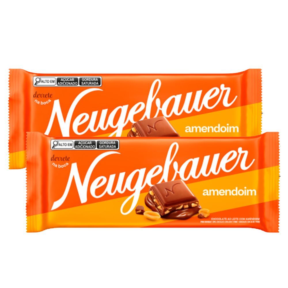 Kit 2 Chocolate Neugebauer Amendoim com 80g