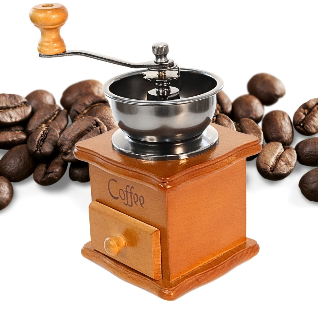 Moedor De Café Manual Com Gaveta E Ajuste De Moagem Artesanal CHEF D