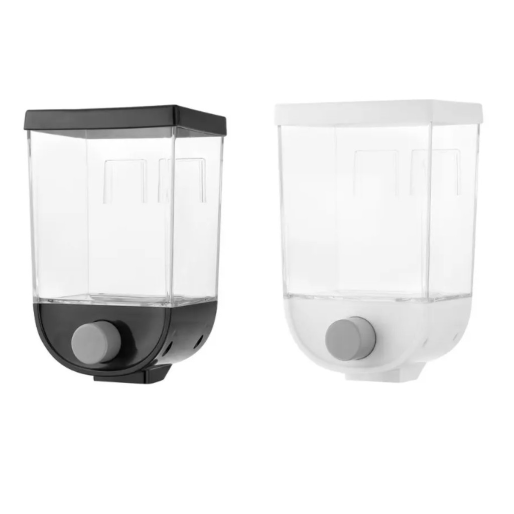 Porta Mantimentos Dispenser de Parede 1L Para Cerais Cozinha Pratica Botão Dosador