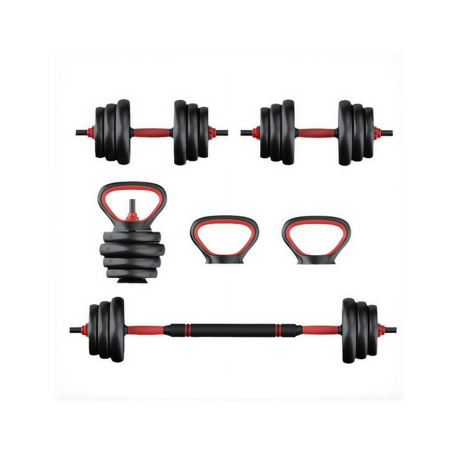 Kit Halteres Ajustáveis 15Kg – 4 Em 1 | Halter, Kettlebell E Barra Conectável