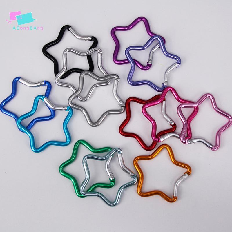 Abongbanghn Liga De Alumínio Ao Ar Livre Em Forma De Estrela Primavera Bloqueio Mosquetão Clipe Chaveiros Para Mochila A em Oferta na Shopee
