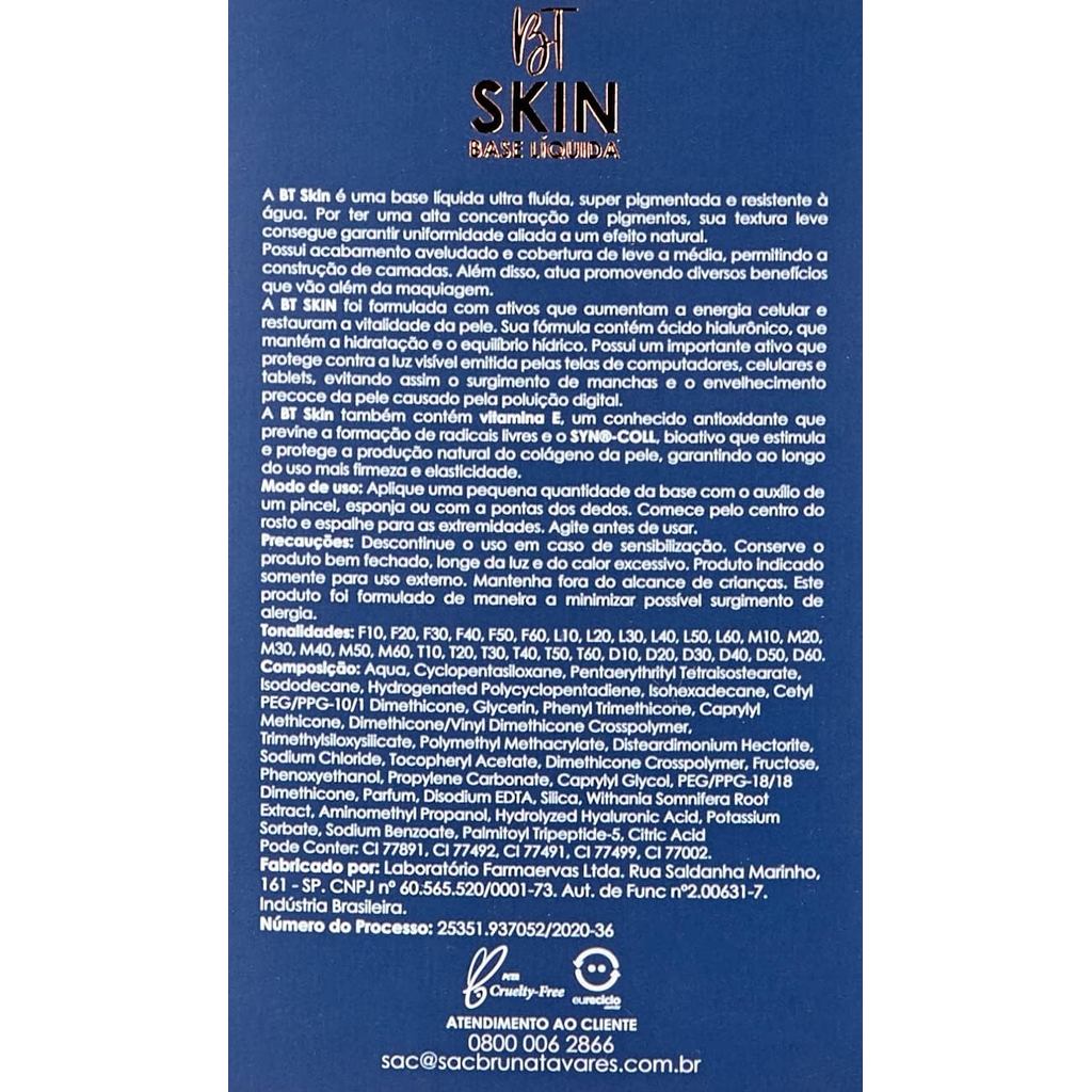 Bt Skin Base Líquida Bruna Tavares