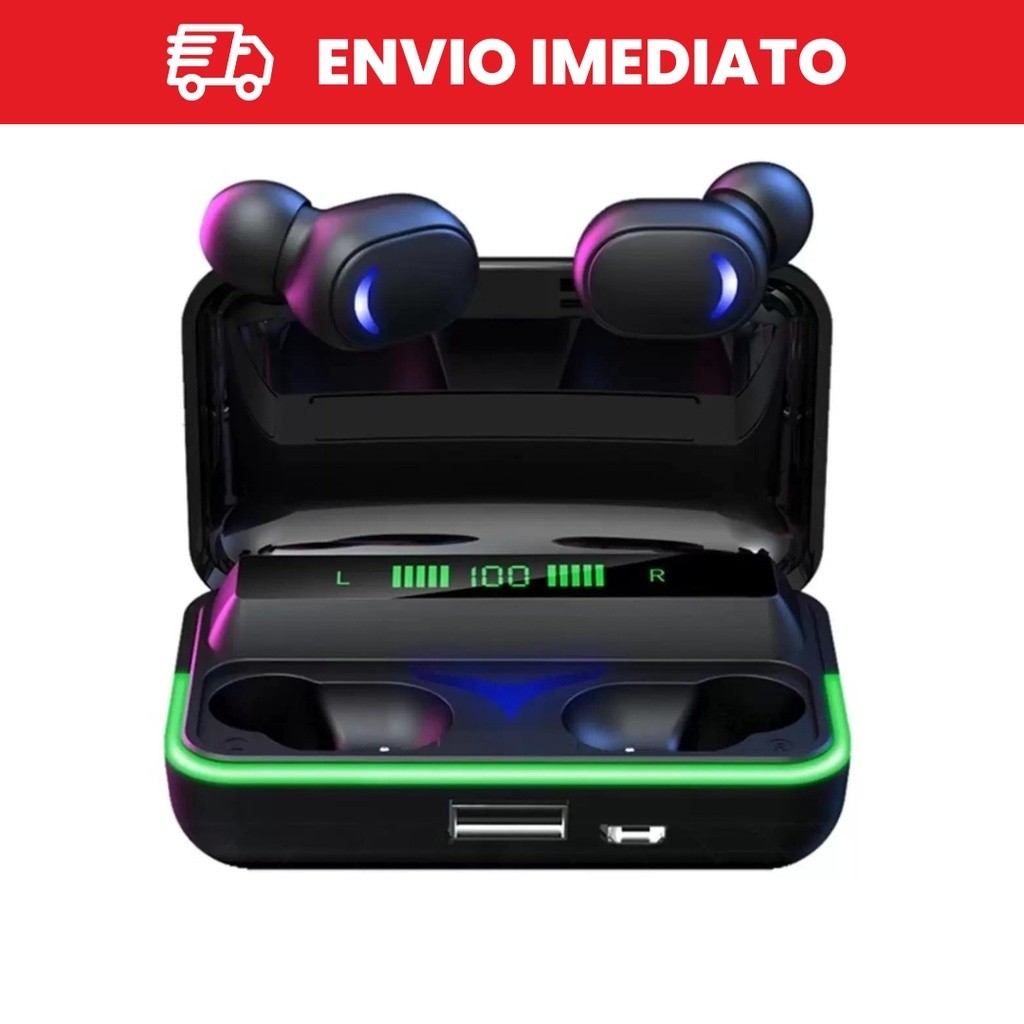Fone De Ouvido Esportivo Sem Fio Bluetooth 5.0 TWS HI-Fi Estéreo Pega em Xiaomi