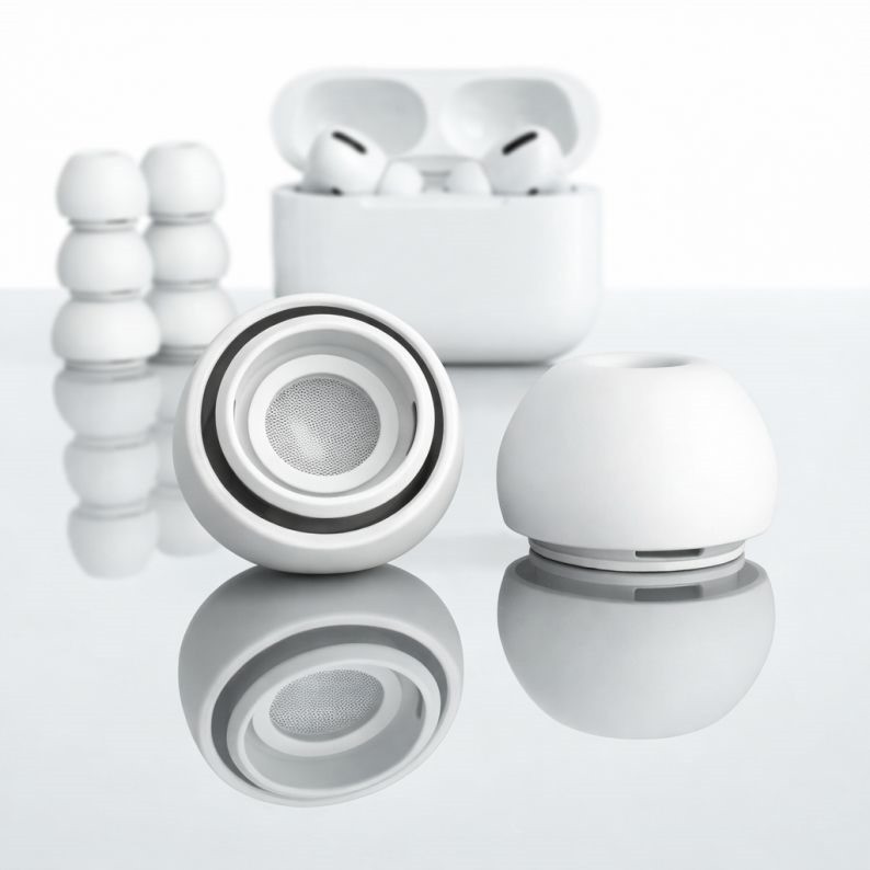 Kit 3 Pares Borracha Adaptador P M G P/ AirPods Pro Com Tela em Oferta na Shopee