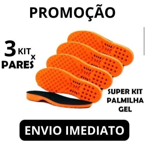 Kits Palmilha  Gel ORTOPÉDICAS Confortavel Dores nos Pés Ideal Trabalho e lazer Dia a Dia