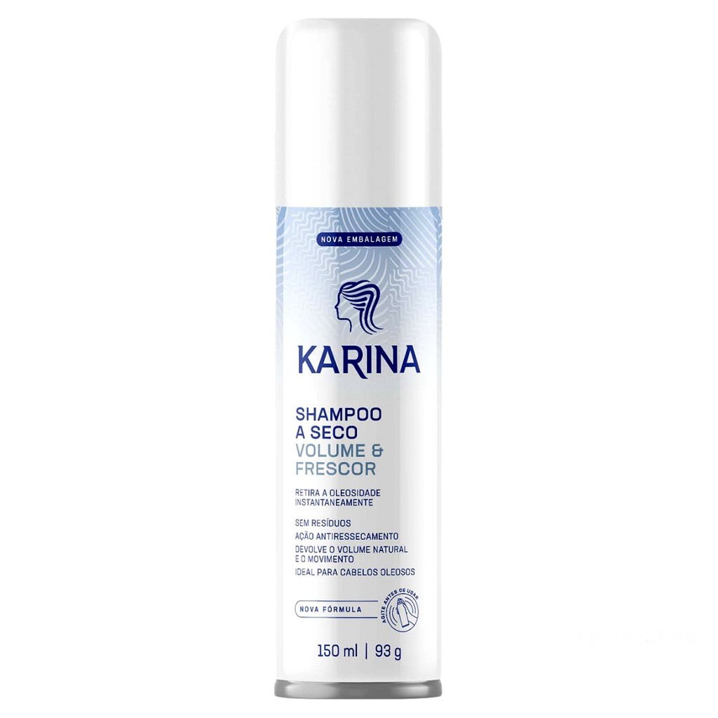 SHAMPOO A SECO KARINA VOLUME E FRESCOR 150ML