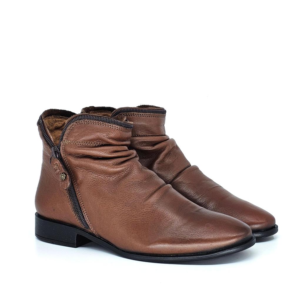 Bota Feminina Perlatto Luna Couro Mogno - LUN611E-VTPBU03 — imagem 2 de 2