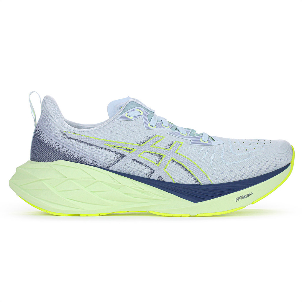 Tênis Asics Novablast 4 Cinza Verde e Azul - Masculino