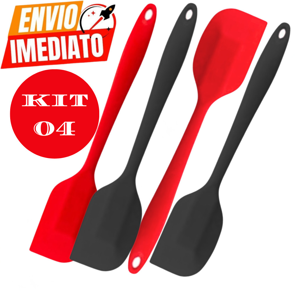 Kit Com 04,03,02,01 Espatula Pao Duro de Silicone pão duro Casa Cozinha Buffet Restaurante Qualidade Primeira