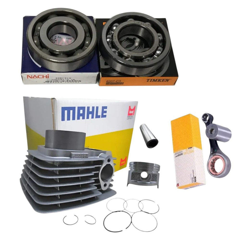 Kit Cilindro Biela Rolamentos Xr200 Cbx200 Nx200 Metal Leve