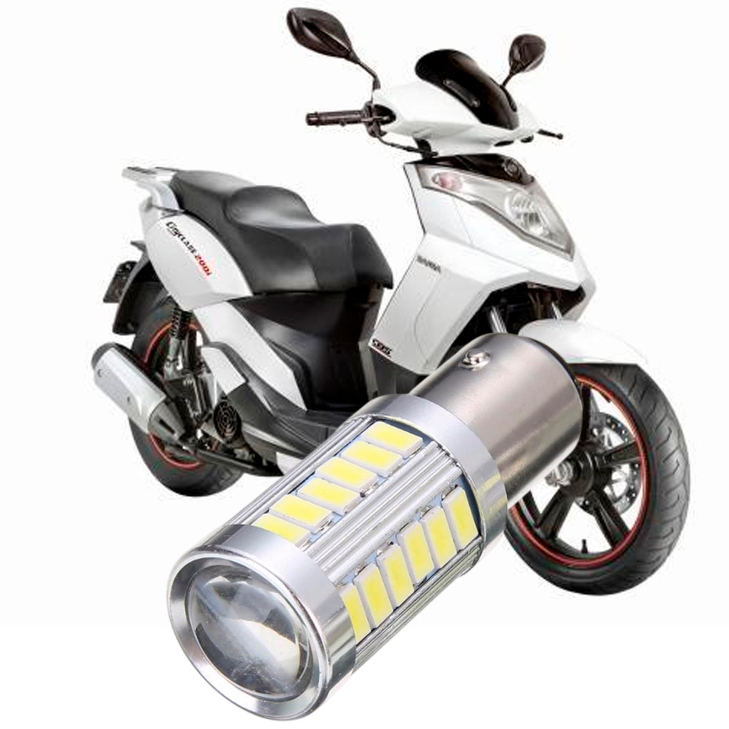Lampada Ultra LED Luz de Freio e Lanterna Traseira P21/5W Moto Motocicleta Dafra Cityclass 200i 2015 a 2019