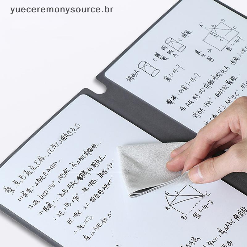 # yuece A5 Livro De Caderno De Quadro Branco Reutilizável Com Caneta Grátis Apagando Pano Planejador Semanal Cadernos Po