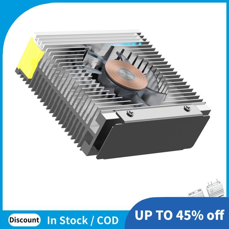 ARGB M . 2 2280 SSD Dissipador De Calor Com 50MM PWM Ventilador Duplo Radiador Cooler Disco Rígido Para M2 Desktop PC ,