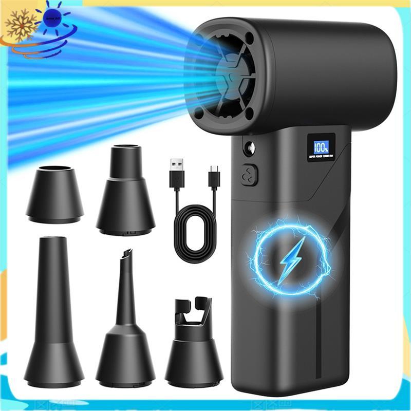 [Le's Shop] Ventilador Turbo De Ar Poderoso Secador De Cabelo Portátil Sem Fio Ajustável A