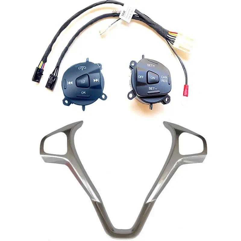 Botão Interruptor De Controle De Cruzeiro Do Volante Led Azul Para Ford Fiesta MK7 MK8 ST Ecosport 2013 Conector Chicote
