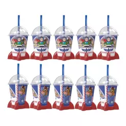 Kit 10 Copos Toy Story Woody Buzz Jessie Foguete Lembrancinha Aniversário Festa Infantil Plasútil