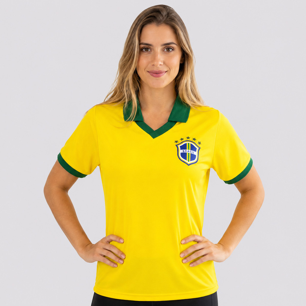 Polo Brasil Penta Feminina Amarela