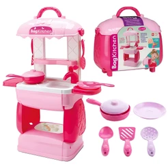 Brinquedo Mini Cozinha Maletinha Bag Kitchen 2 Em 1 Infantil Completa Com Acessórios