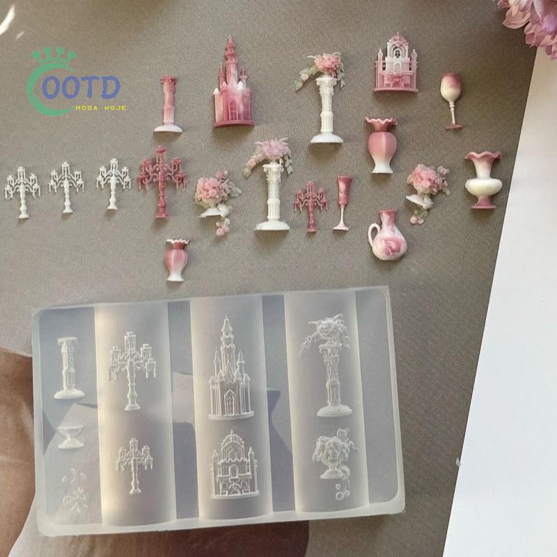 Moda Hoje 3D Silicone Molde De Unhas Flor Arco Modelos Transparente DIY Decoração Da Arte Do Prego Placas De Carimbo Fer
