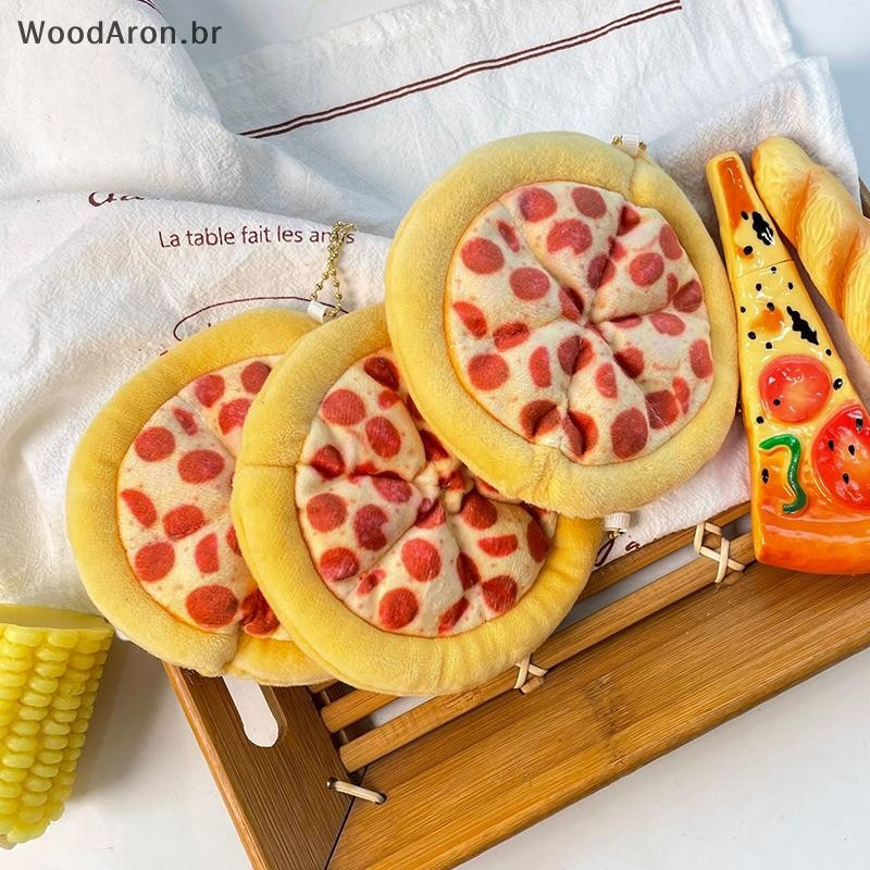 WoodAron Criativo Pizza Brinquedo De Pelúcia Chaveiro Dos Desenhos Animados Presunto Macio Boneca Pingente Do Carro Moch