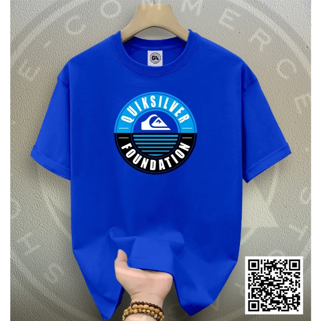 Camiseta Masculina Blusa Básica Quiksilver Foundation Q.S Camisa T-shirt Unisex Algodão Conforto Qualidade