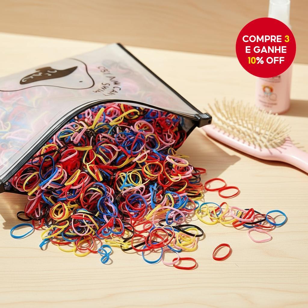  500pcs Elásticos de Cabelo Descartáveis Coloridos para Bebês, Meninas, Recém-Nascidas, Porta-Rabos de Cavalo, Faixas de