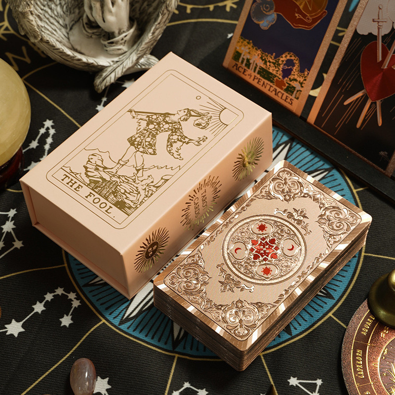 Conjunto Completo de Cartas de Tarot Russas Waite, Cartas de Tarot Clássicas com Folha de Ouro 9GCY