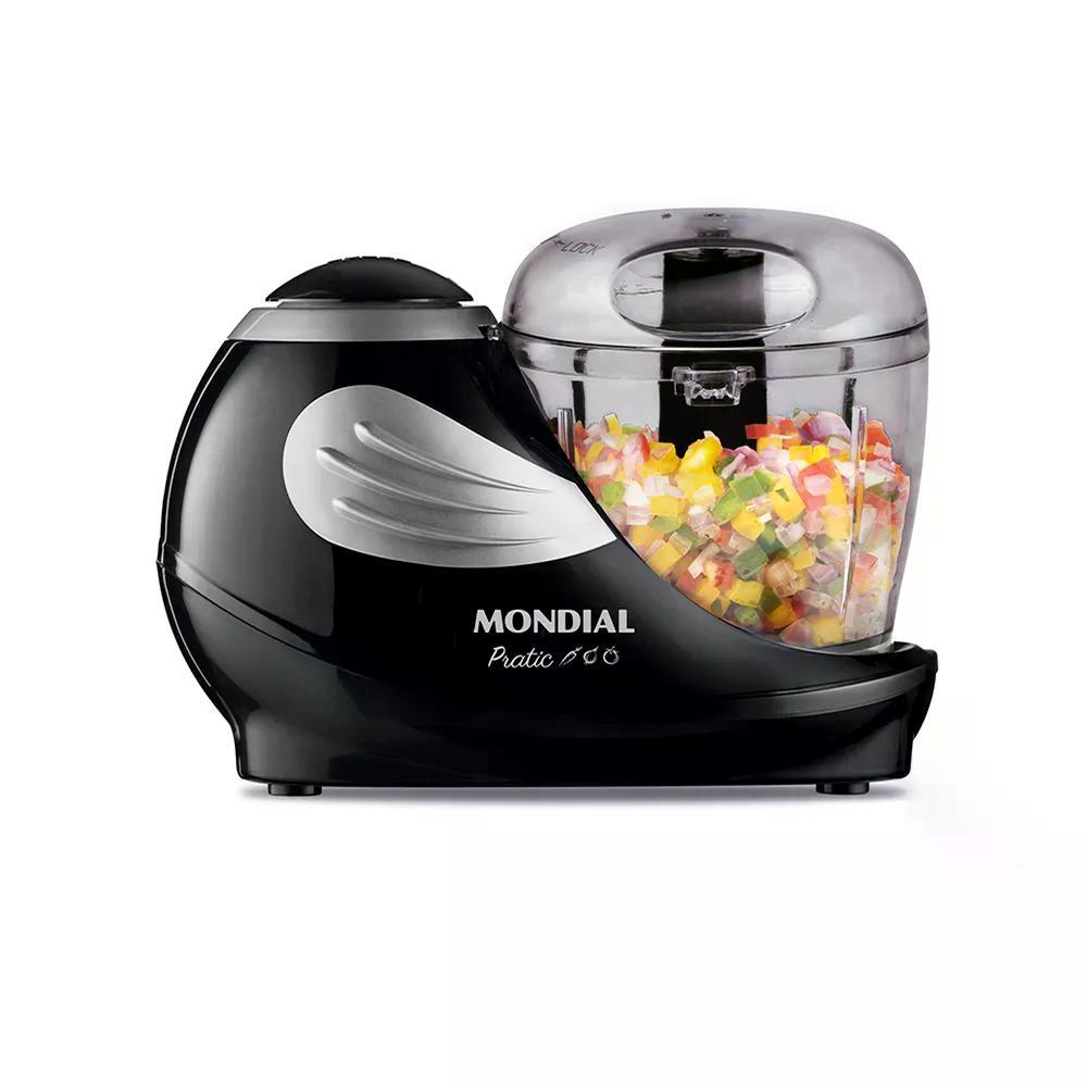 Mini Processador Mondial MP-05-B 127V 150W Preto Essencial Para Sua Cozinha