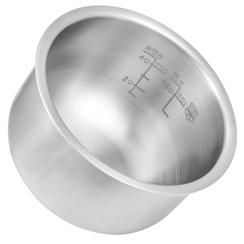 Forro de panela 4L adequado para Midea WRS4092 RS4093 Forro de panela de arroz em aço inoxidável 304