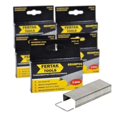 Kit Grampos Para Grampeador Tapeceiro 06mm 5000 Peças Fertak