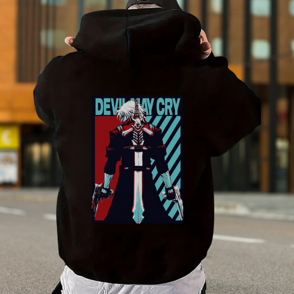 Moletom Devil May Cry Dante Caçador de Demônios Anime | Algodão Flanelado| Blusa de Frio Unissex