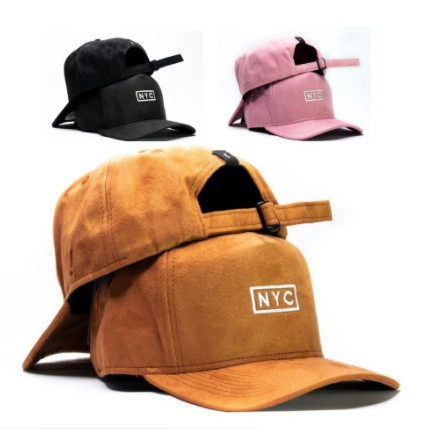 Boné Hype NYC camurça ny Strapback new york rosa fita