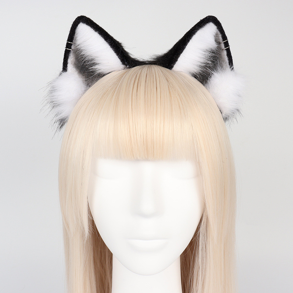 Tiara com orelhas de gato, orelhas de raposa de pelúcia, acessório de cabelo personalizado, argola de orelha, orelhas de