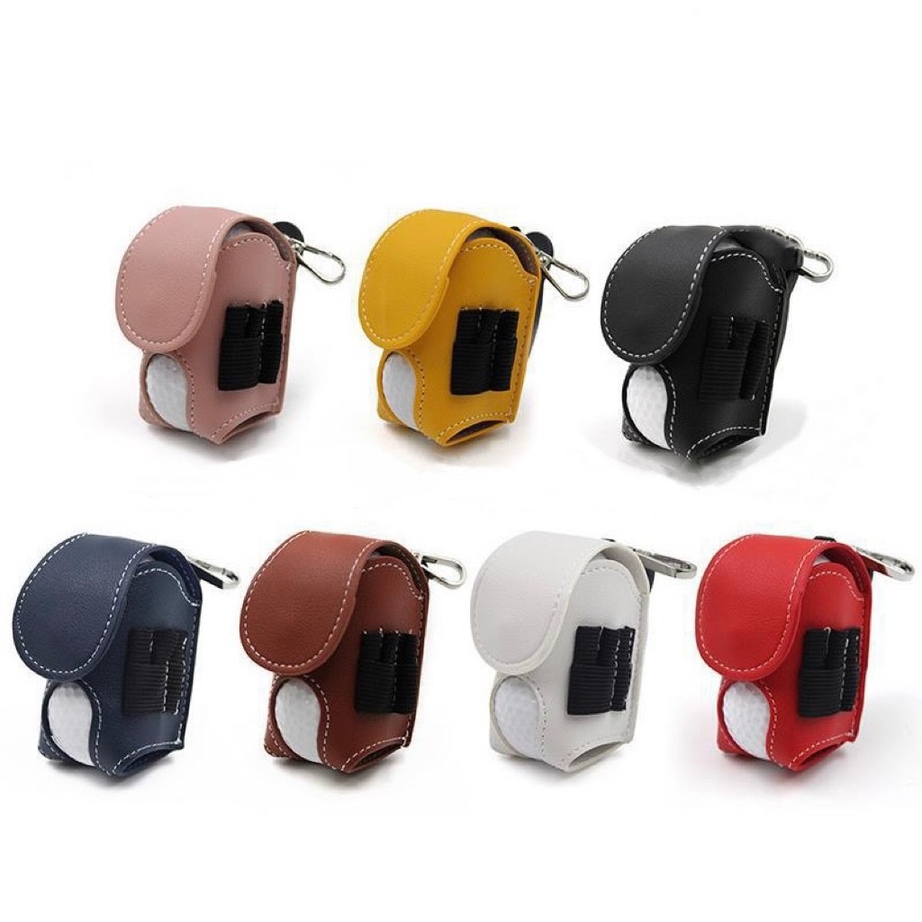 Bolsa pequena para bola de golfe, estoque pronto, portátil, equipamento de golfe, pendurado na cintura, conjunto de unha